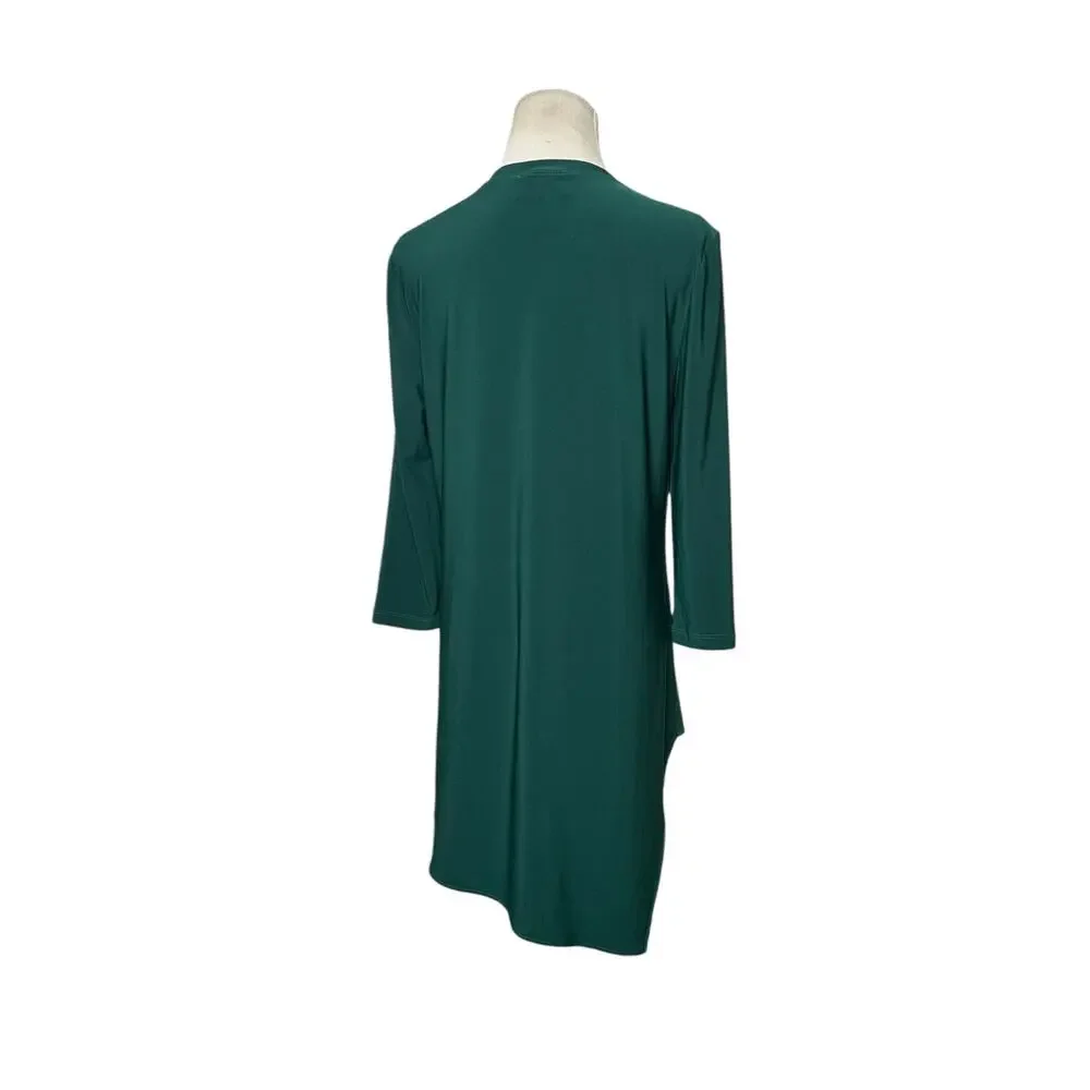 Joseph Ribkoff green 3/4 sleeves asymmetric tunic blouse size 8 - Picture 11 of 11